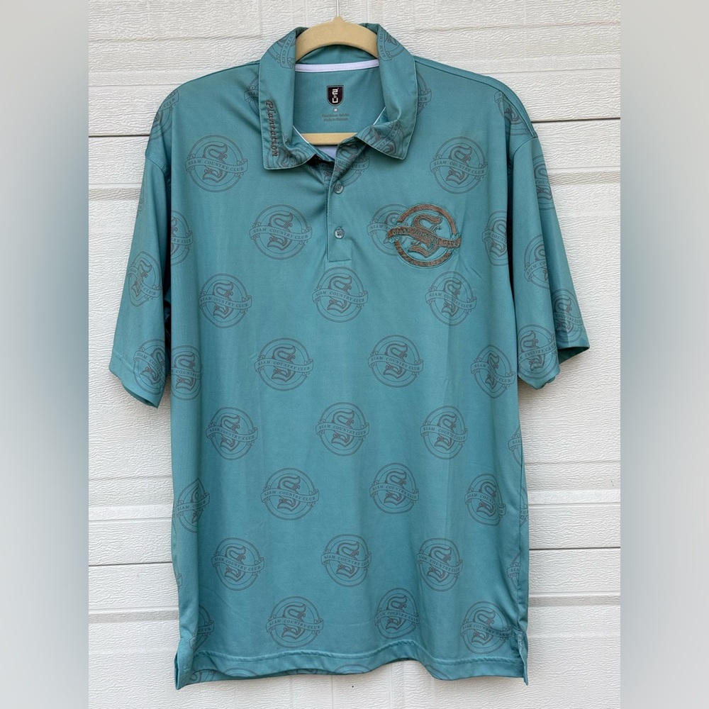 Siam Country Club Plantation-Men's Teal Polo Golf Shirt GUC